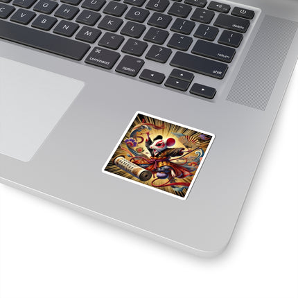 Theatrical Mouse on a Mission Kiss-Cut Stickers (4 Sizes)