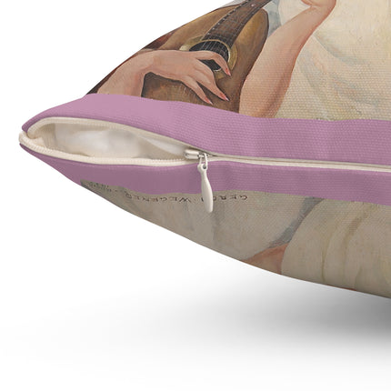 Madonna with Child Surrounded by Musical Angels by Gerda Wegener Spun Polyester Square Pillow