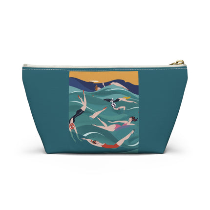 Summer Splash Cosmetic Bag – Carefree Beach Joy & Mid-Century Fun