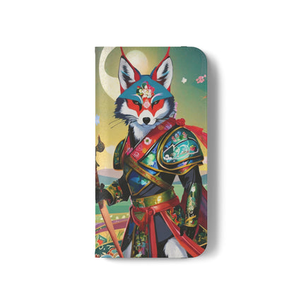 🐕⚔️ Cyberpunk Samurai Dog Flip Case – Futuristic Honor & Kitsune Spirit