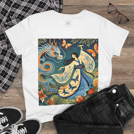 Fairy Waltz in the Butterfly Garden Cotton Tee