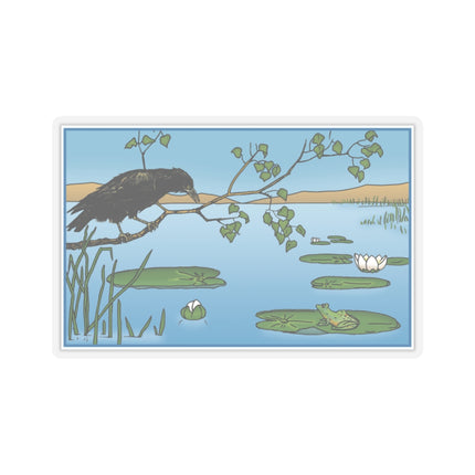 The Crow and the Frog Kiss-Cut Stickers (4 Sizes)