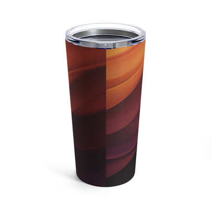 Wave Pattern with Intertwined Hues of Orange, Rose, Maroon, and Purple Tumbler 20oz