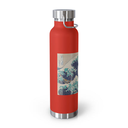 The Great Wave off Kanagawa by Katsushika Hokusai Copper Vacuum Insulated Bottle, 22oz