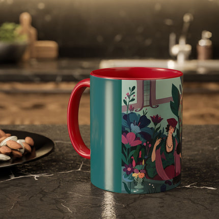 The Ladies Of The Secret Masquerade Colorful Mugs – Art Deco Floral Mystery