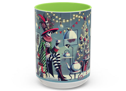 Whimsical Christmas Tea Party Colorful Mugs (11oz, 15oz)