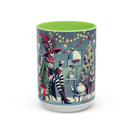 Whimsical Christmas Tea Party Colorful Mugs (11oz, 15oz)