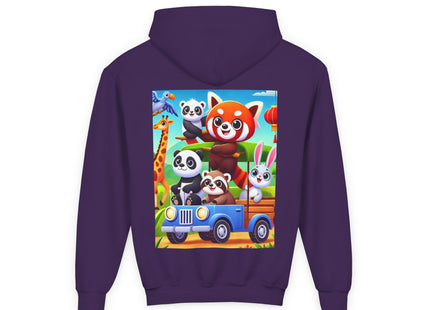 Safari Friends on the Move Youth Heavy Blend Hooded Sweatshirt