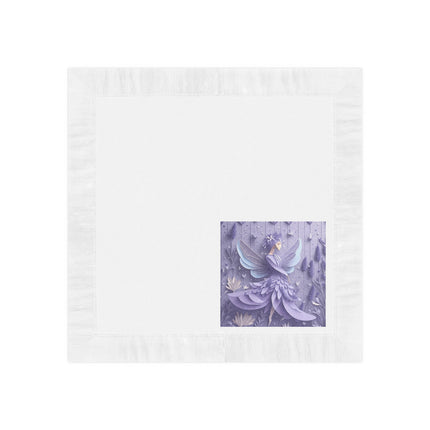 Lavender Fairy White Coined Napkins