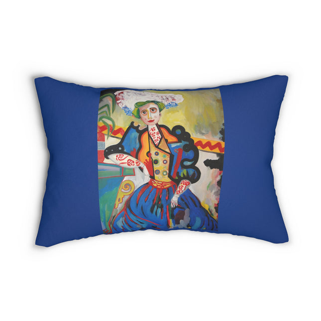 A Mulher by Amadeo de Souza-Carosa Spun Polyester Lumbar Pillow