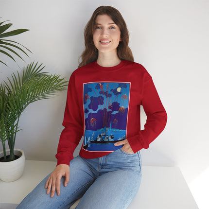 Fireworks in Venice by George Barbier Heavy Blend™ Crewneck Sweatshirt