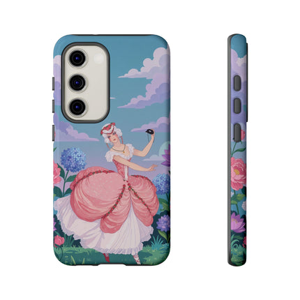🎭🌸 The Lady Of The Secret Masquerade Phone Case – Art Deco Garden Fantasy