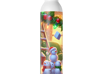 Naughty or Nice Kitten Christmas Slim Water Bottle