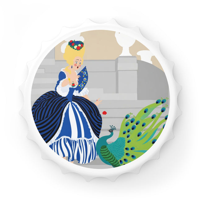 Peacock Courtesan Bottle Opener – Whimsical Elegance & Royal Splendor