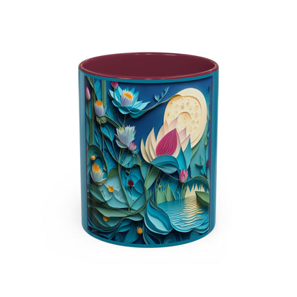 Ethereal Moonlit Lake Colorful Mugs (11oz, 15oz)