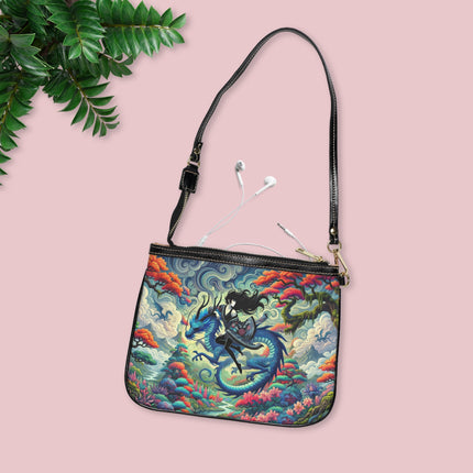 Mystic Guardian of the Sky Shoulder Bag – Warrior Fairy & Turquoise Dragon