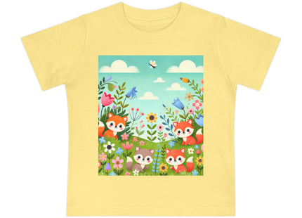 Fox Cubs in Bloom Baby Short Sleeve T-Shirt