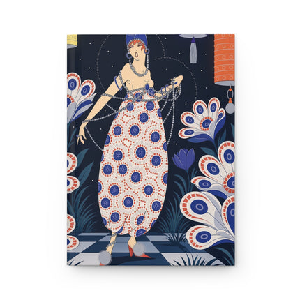 🌙💎 The Lady Of The Midnight Jewel Garden Hardcover Journal – Art Deco Floral Elegance