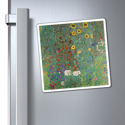 Farm Garden with Sunflowers by Gustav Klimt Magnets (3 Sizes)