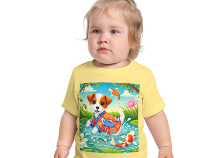 Koi Pond Puppy Baby Short Sleeve T-Shirt