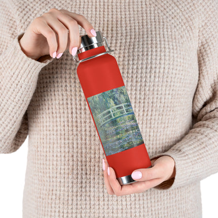 Water Lilies and Japanese Bridge by Claude Monet Copper Vacuum Insulated Bottle, 22oz