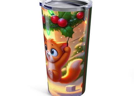 Naughty or Nice Kitten Christmas Tumbler 20oz