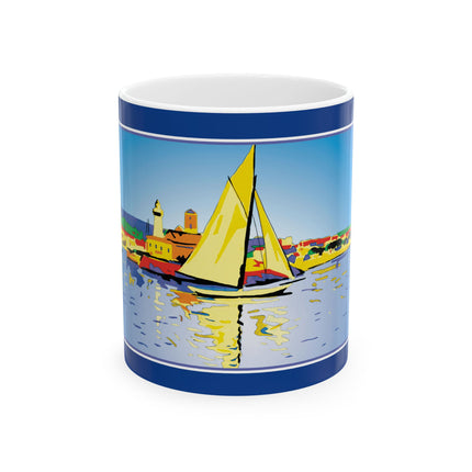 Sailing into Serenity: A Coastal Haven Ceramic Mug 11oz