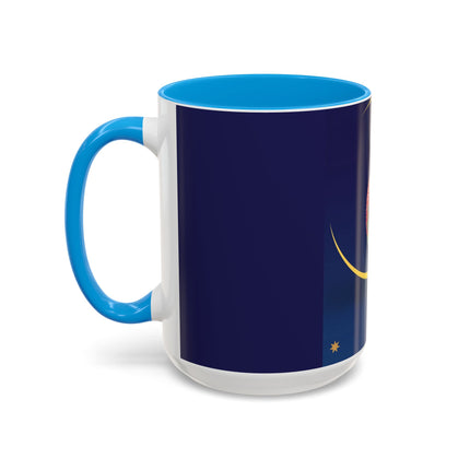 Moonlit Reflections Colorful Mug (11oz, 15oz) – Celestial Elegance, Art Deco Beauty & Dreamy Style