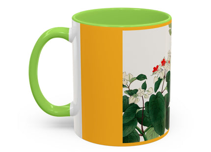 Clerodendrum & Rudbeckia Flower by Tanigami Kônan Colorful Mugs (11oz, 15oz)