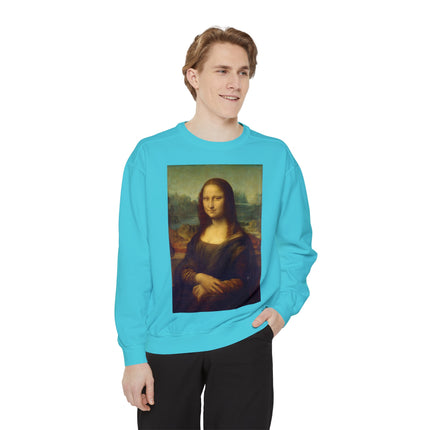 Mona Lisa by Leonardo da Vinci Unisex Garment-Dyed Sweatshirt