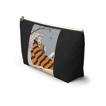 Snowfall Courtesan Cosmetic Bag – Whimsical Winter Elegance