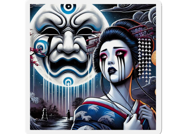 Geisha’s Black Ink Tears Die-Cut Magnets (5 Sizes)