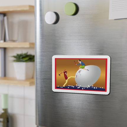 Crack-Up Comedy: The Great Egg Duel Die-Cut Magnets (5 Sizes)