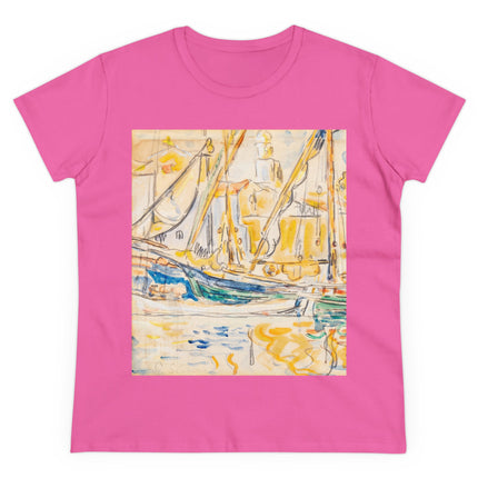 Saint-Tropez by Paul Signac Women's Midweight Cotton Tee