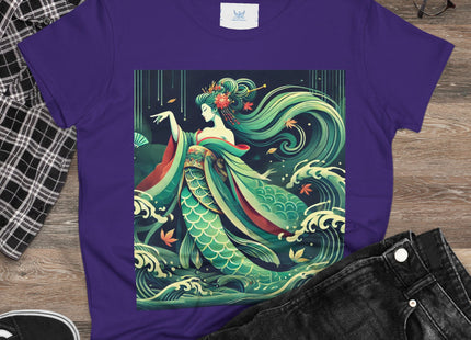 Mermaid Queen Rising from the Deep Women's Midweight Cotton Tee