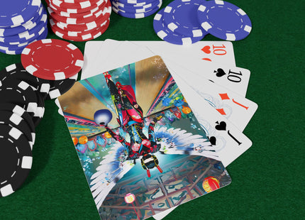 Samurai Robot Angels Playing Cards