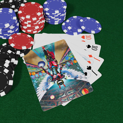 Samurai Robot Angels Playing Cards