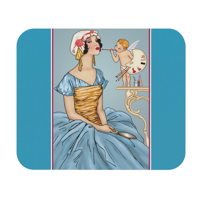 The Enchanting Painter: A Fairy's Artistic Touch Mouse Pad, Rectangle