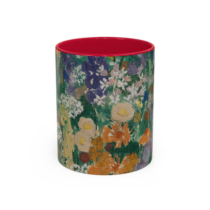 Flowers on the Mountain by August Babberger Colorful Mugs (11oz, 15oz)