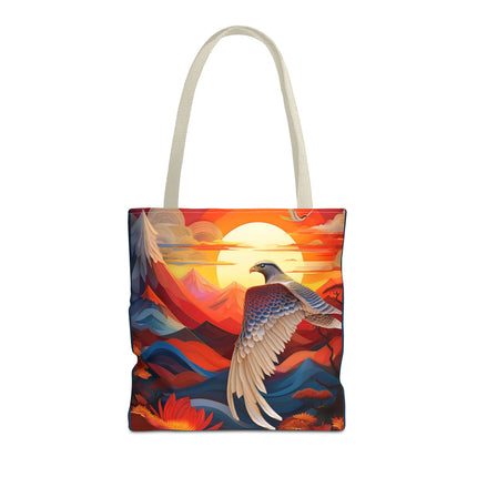 Falcon's Sunset Masterpiece Tote Bag (AOP)