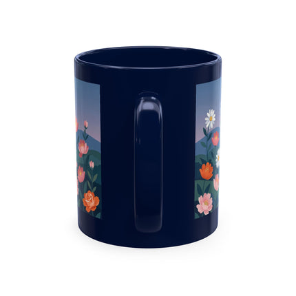 🌸🎭 The Lady Of The Floral Masquerade Garden Ceramic Mug – Art Deco Fashion Whimsy