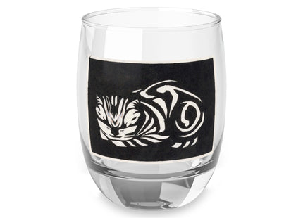 December (Cat Lying) by Anna Julia de Graag Whiskey Glass