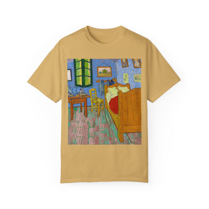 The Bedroom by Vincent van Gogh Unisex Garment-Dyed T-shirt
