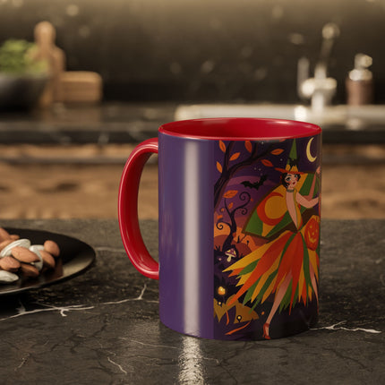 🎃🧙 The Witch Of Jack-O'-Lantern Hollow Colorful Mug – Whimsical Halloween Charm