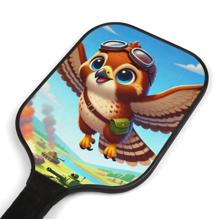 Red-Tailed Hawk in Battle Pickleball Kit – Soaring Strikes & Aerial Fury