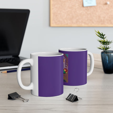 February & Amethyst (from the Gem Series) by Sofia Chiostri Ceramic Mug 11oz