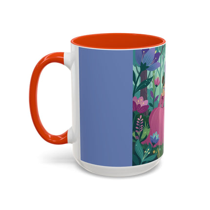 The Lady Of The Enchanted Mirror Colorful Mugs – Art Deco Botanical Elegance