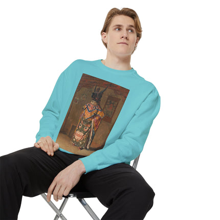 A Buddhist Lama by Vasily Vereshchagin Garment-Dyed Sweatshirt