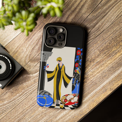 Art Deco Flapper in Yellow Robe Phone Case – Elegant Glamour & Exotic Charm