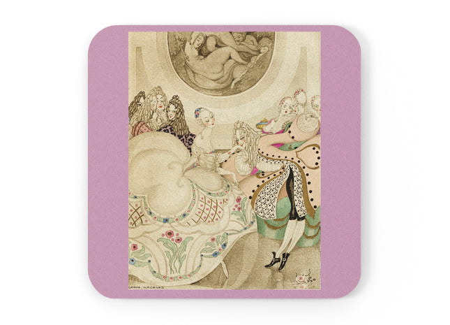 Sur talons rouges (On Red Heels) pl 01 by Gerda Wegener Cork Back Coaster